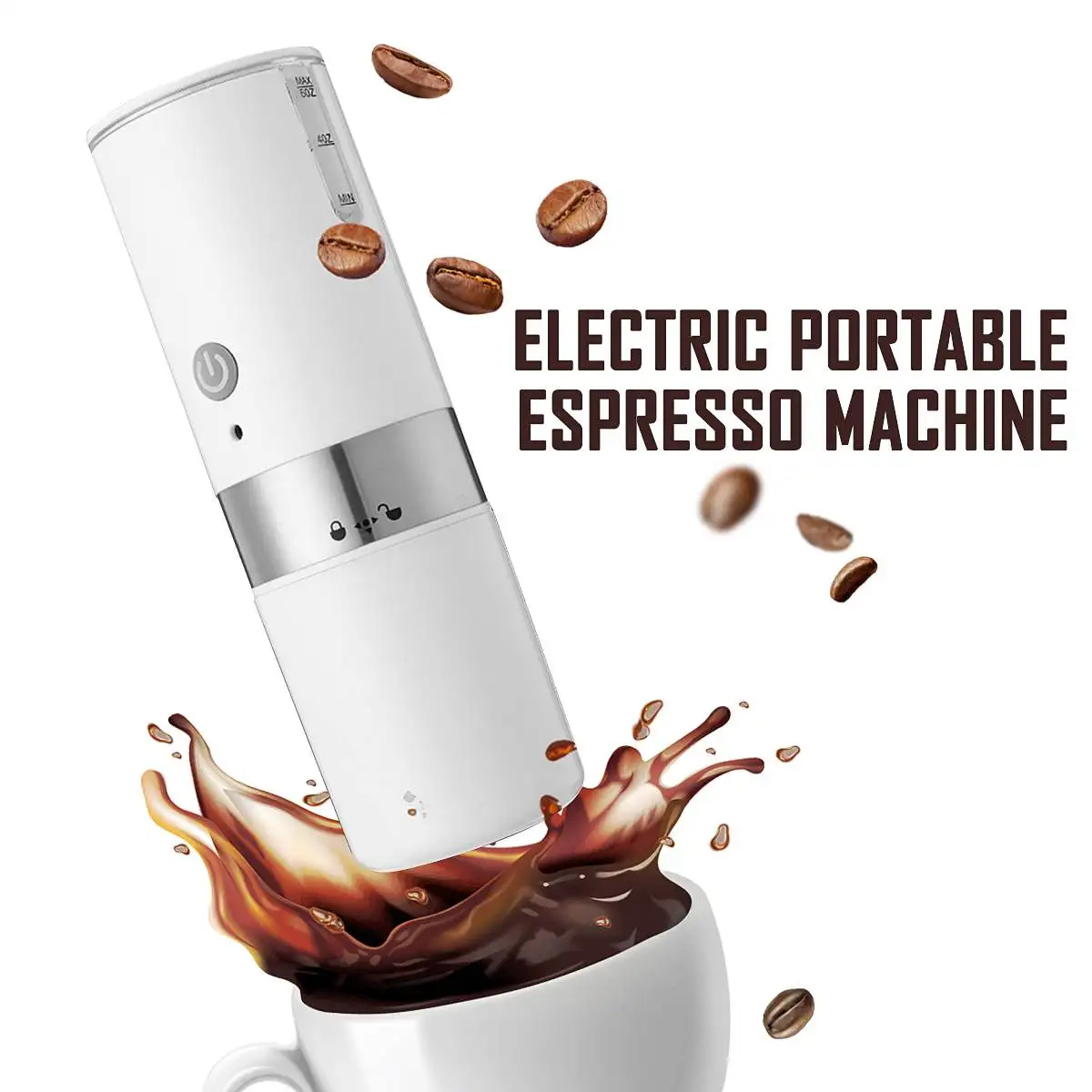 200ml Portable Coffee Machine Capsule Expresso Maker with Built-in Filter Electric USB Handheld Coffee Grinder For Home Travel