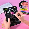 9Pcs Magic Rainbow Color Scratch Art Painting Paper Card Kit Cartoon Dinosaur Unicorn Drawing Board Kids DIY Educational Toys 4