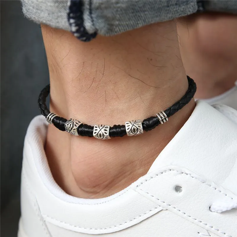 4 Styles Adjustable Handmade Woven Leaf Anklets Adjustable Rope Simple Lucky Foot Bracelet For Women Men Jewelry 4 Styles Adjustable Handmade Woven Leaf Anklets Adjustable Rope Simple Lucky Foot Bracelet For Women Men Jewelry