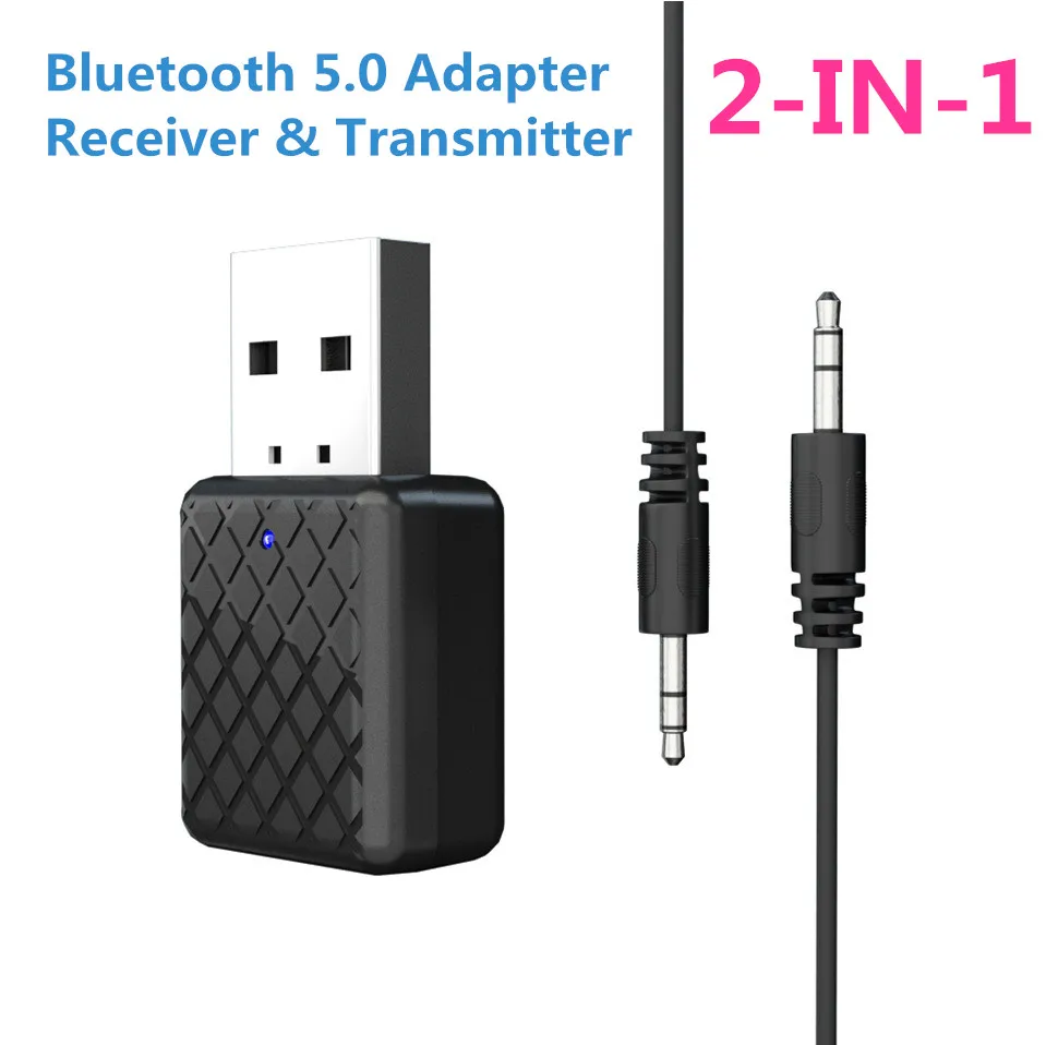 Новинка 5,0 Bluetooth аудио приемник передатчик Мини 3,5 мм AUX Jack стерео Bluetooth передатчик для ТВ ПК Автомобильный USB беспроводной адаптер