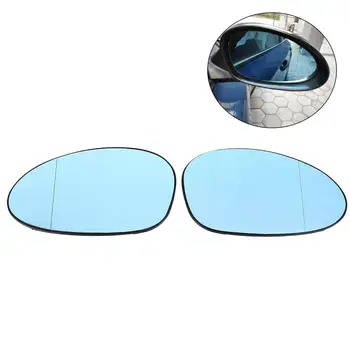 

Samger 1Pair Mirror Glass For BMW 3 series E90 Left + Right Set Blue Side Wing Mirror Glass 2005-2008