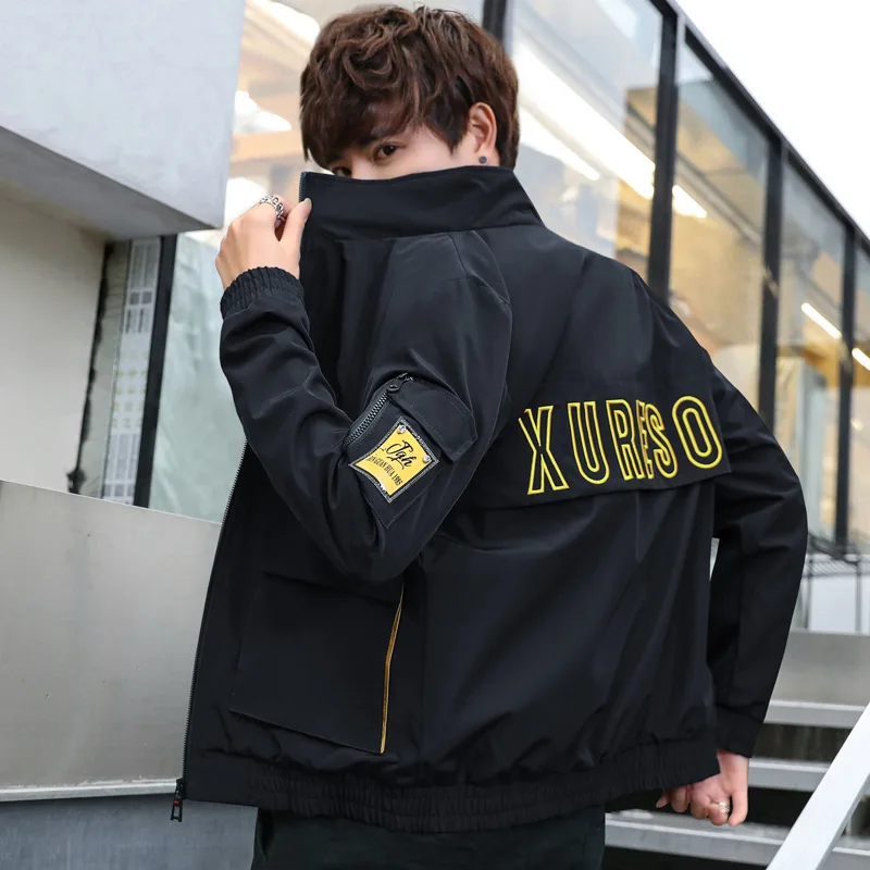 

Spring Jacket Men's Korean-style Slim Fit Turn-down Collar Coat Men's 2019 New Style Teenager Fashion Handsome MEN'S Jacket Coat