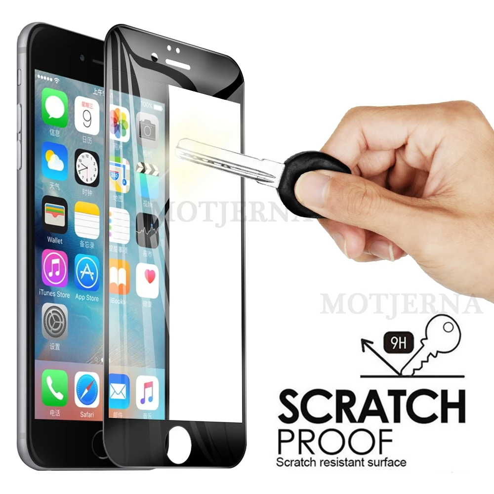 Закаленное защитное стекло для iPhone 7 6 6S Plus Защитная пленка экрана X 8 5 XS Max XR защита