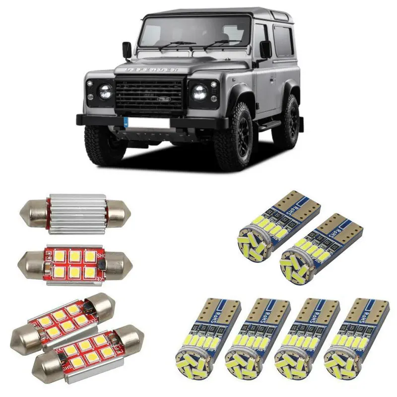 Interior led Car lights For Land Rover defender station wagon l316 bulbs for cars License Plate Light 8pc | Автомобили и