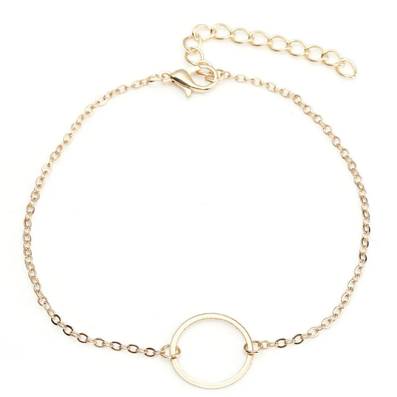 Trendy Summer Round Ankle Big Circle For Women Foot Anklet Bracet Summer Beach Barefoot Sandals Bracelet Ankle on the leg Female