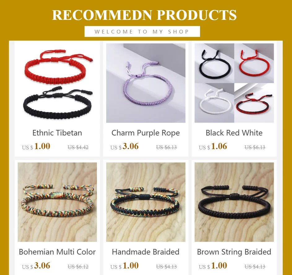 Black Red White Woven Thread Rope Lucky Bracelet Women Men Charms Bracelets Jewelry For Lovers' Best Gift Friendship Bangles black metal bangles