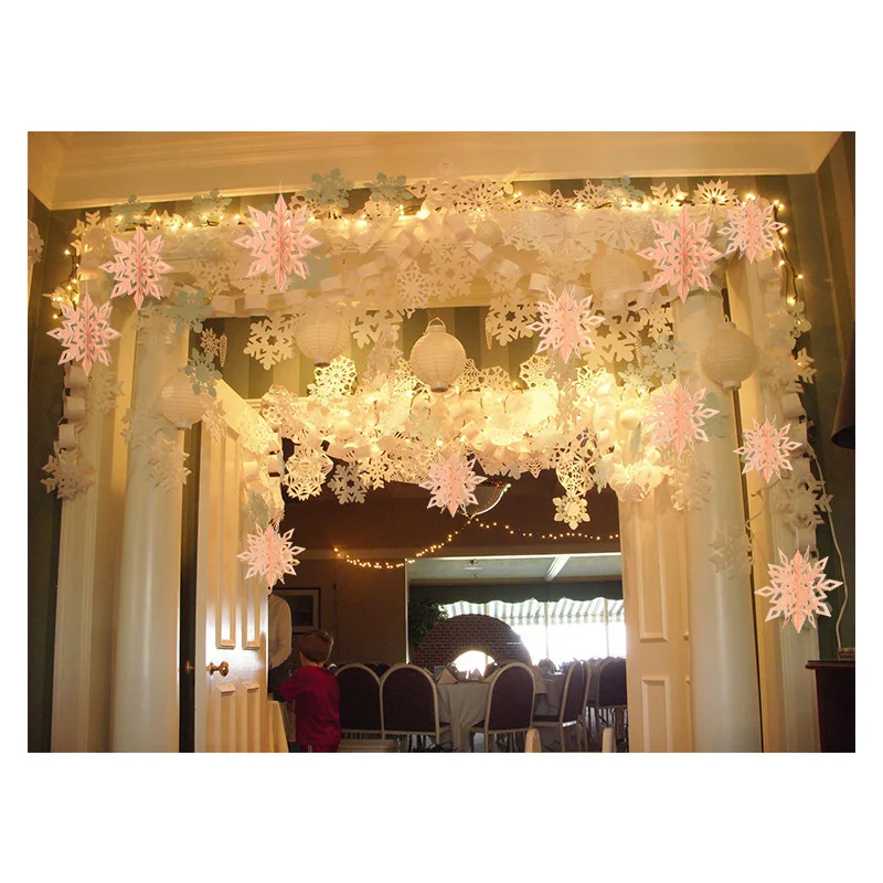 6 шт. Sentiu Floco De Neve Do Floco De Neve De Natal Festa De Natal Casamento Каса Декор Cena Diy Ornamento Decorao Do Partid