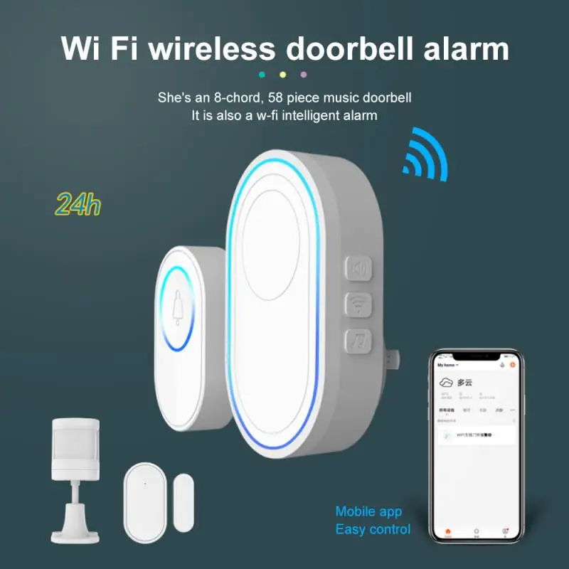 Беспроводной дверной звонок Tuya с Wi-Fi 433 МГц | Электроника