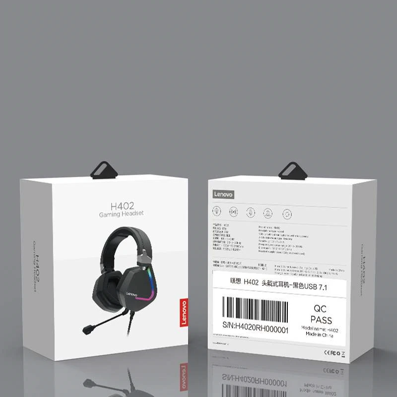 Lenovo Gaming Headset H402 Wired Earphones Surround Sound RGB Colourful  Light Deep bass in ear with Mic for PC Laptop Gamer Head|Headphone/Headset|  - AliExpress