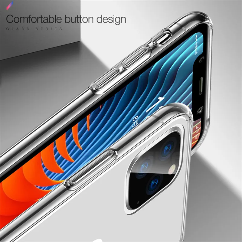 Ультратонкий прозрачный силиконовый чехол для телефона iphone 11 Pro Max, чехол для iphone XR XS Max X 7 8 6 6S Plus, мягкий прозрачный чехол из ТПУ