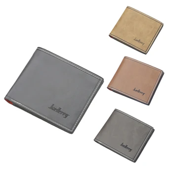 

ASDS-Baellerry Brand Men's PU Leather Wallet Luxury Short Style Retro Men Wallet Wallet Business Credit Card Case