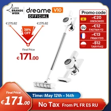 Dreame v10 handheld aspirador de pó sem fio portátil filtro ciclone tapete coletor poeira varrer casa