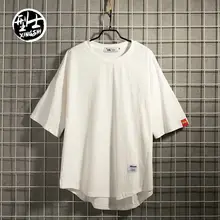 Летняя мужская футболка с короткими рукавами популярная брендовая Футболка свободного кроя в японском стиле для студентов Повседневная мужская футболка с короткими рукавами