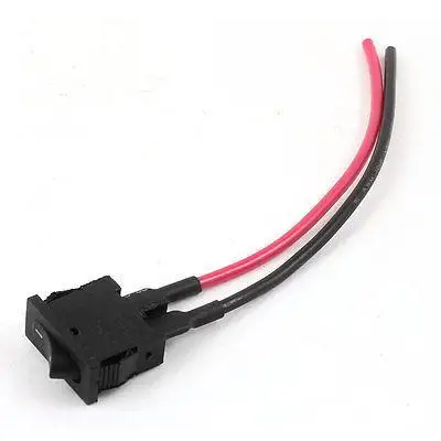 AC125V 6A 250V 4A 2 провода свинца SPST вкл/выкл оснастки в перекидной клавишный выключатель