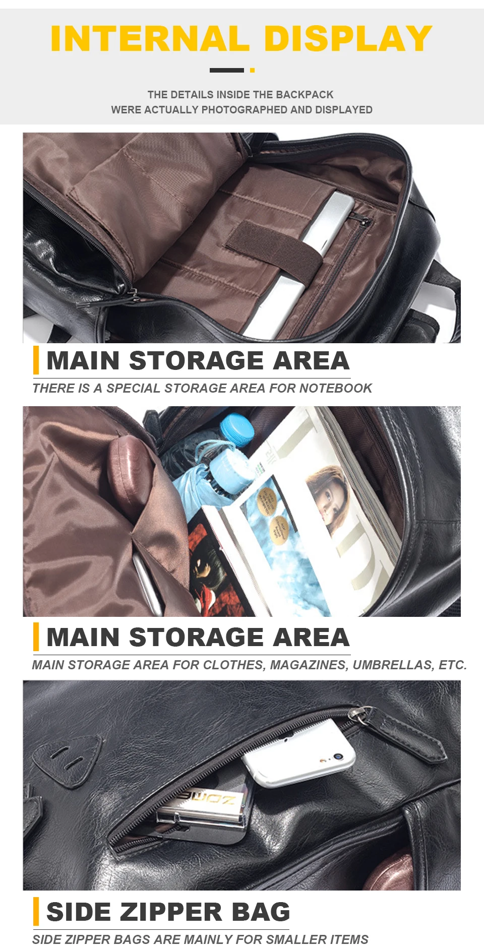 Кожаный рюкзак из искусственной кожи для путешествий, мужской рюкзак для ноутбука, 15,6 дюймов, Мужская водонепроницаемая сумка для ноутбука, школьные смарт-Сумки С usb зарядкой