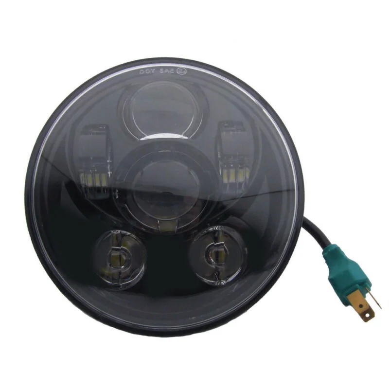 

New 5.75 Motorcycle 9-LED Headlight Projector DRL For Harley Waterproof 45W
