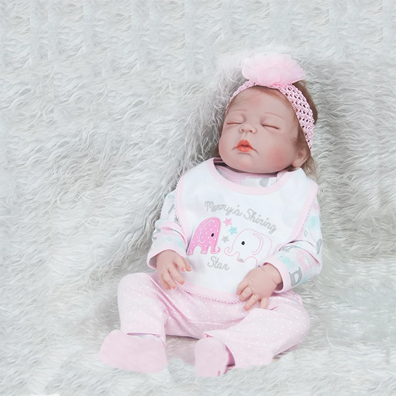 55 см реалистичные Boneca Reborn Baby Doll Мягкие настоящие на ощупь виниловые силиконовые игрушки девочка Bebe Кукла Reborn игрушка для ванны Детские подарки на день рождения