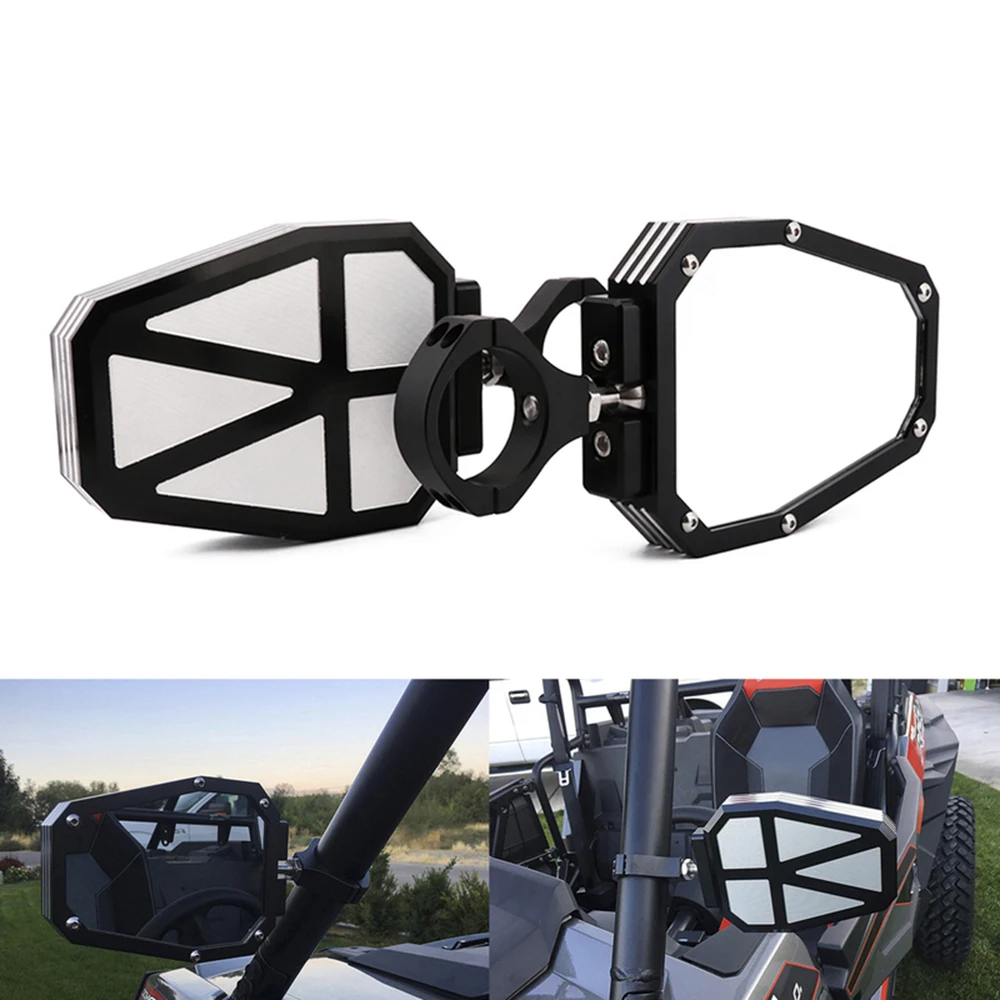 

Hot New Rearview Mirror Set of Outside View Mirrors Handlebar Mount Rear View Mirrors for ATV UTV 3 color Alloy Rearview Mirror