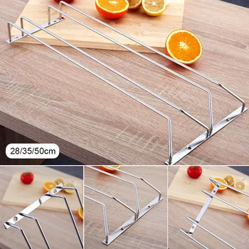 

Double Rows Stainless Steel Wine Glass Hanging Rack With Screws for Bar Kitchen Drop Shipping