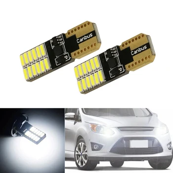 

2pcs T10 W5W LED Bulb 4014 24SMD 168 194 Car Accessories Clearance Lights Reading lamp Auto 12V White Crystal Blue Red