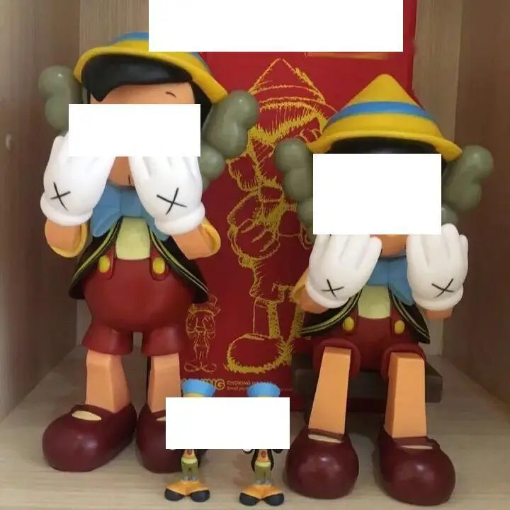 

Hot Sale 22/27/cm Bea r Brickl ys Puppe t Boy Action Figur es Blocks Bea rs Pinocch i PVC Dolls Collectible Models Toys KA