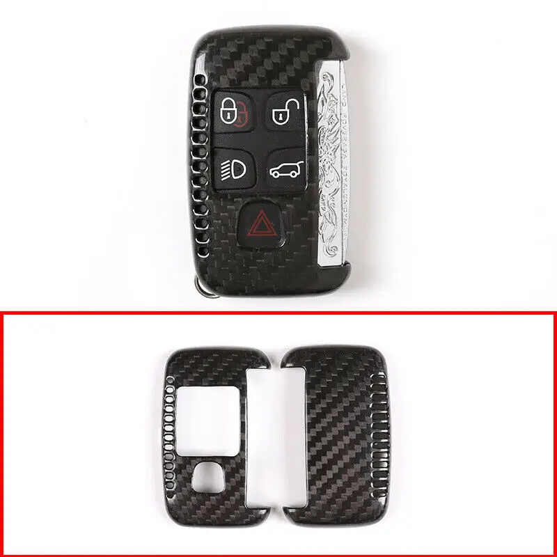 

For Jaguar F Pace XE XF XJ Range Rover Velar Carbon Fiber Key Shell Cover