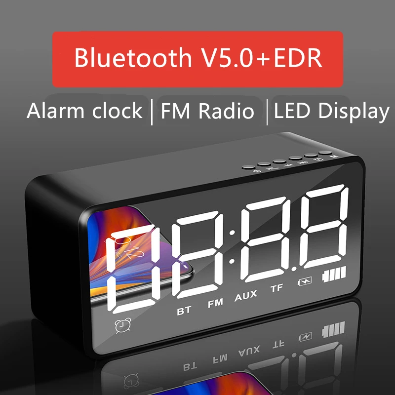 Bluetooth Sound Speker беспроводной 5,0 Full HD светодиодный fm-радио TF AUX портативный бас-бар