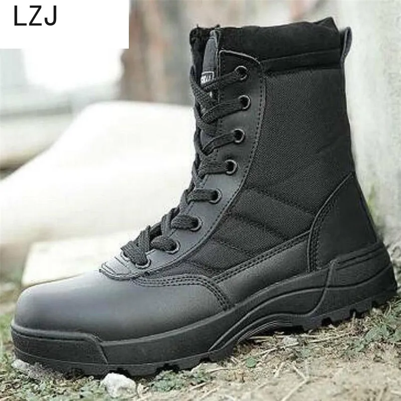 New 2019 Desert Men Tactical Military Boots Safty Work Shoes Men SWAT Boot Zapatos Ankle Lace-up Ar