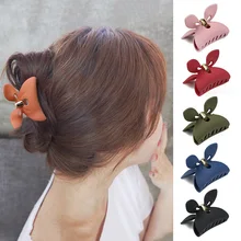 1 шт., модный акриловый зажим для волос с кроличьими ушками, скраб, коготь для волос, женский макияж, зажим для волос, Грипсы, заколка для волос, инструмент для укладки волос