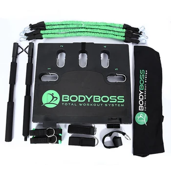 

Multifunctional training device can carry push-up board with tension rope foldable training board