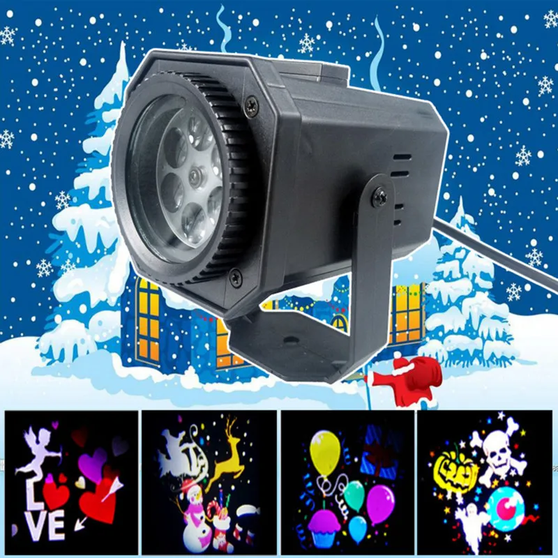 Рождественский лазерный светильник в виде снежинки, проектор, движущийся на Хэллоуин, лужайка, лазерный проектор, вечерние лампы, ночник, светильник для проектора, Декор