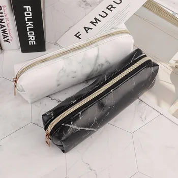 

Marble Pencil Case Quality PU Leather School Supplies Stationery Girls Boy Gift Pencil Case Cute Pencil Box School Tools