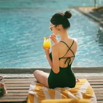 

Bandage Swimwear Women Swimsuit One Piece Solid Push Up Sexy Monokini Bodysuit Bathing Suit Beach Girl Swimming Costume Women
