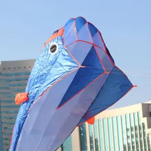3D огромный мягкий параплан большой Дельфин Синий воздушный змей+ 30 м ручка линия Спорт на открытом воздухе легко лететь Бескаркасный Синий Спорт на открытом воздухе