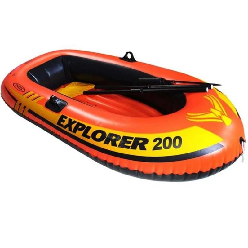 Explorer 200 надувная лодка на 2 человек с французскими веслами и мини воздушным