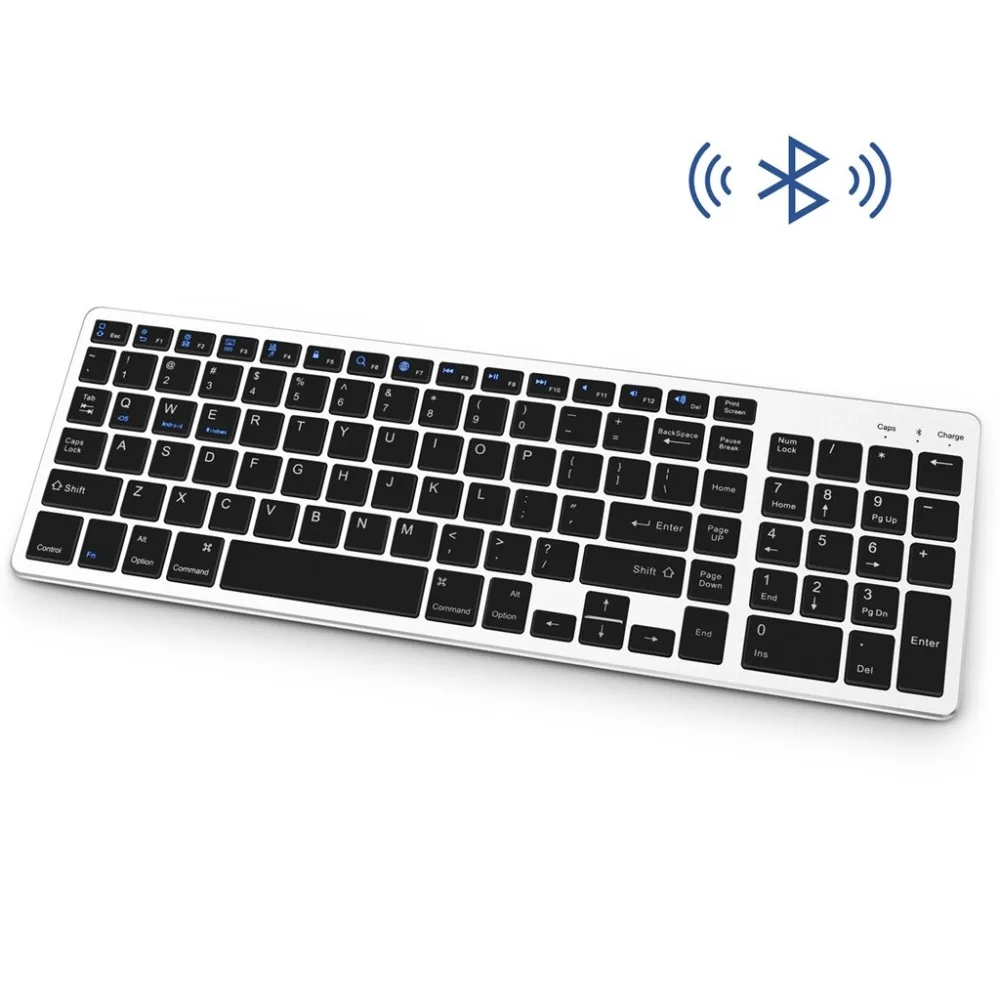 Bluetooth клавиатура перезаряжаемая портативная BT беспроводная клавиатура с номером для ПК ультра маленькие ярлыки и противоскользящий дизайн
