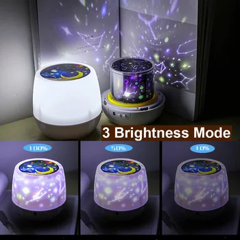 

Starry Sky Lamp Projector Headlamps 360 Degree Rotating Night Light USB Charging 6 Color Kids Bedroom Noctilucent Home Decor