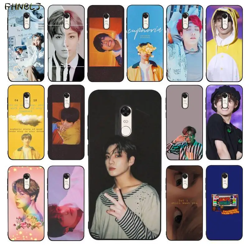 FHNBLJ KPOP Jin SUGA j hope RM Jimin V Мягкий силиконовый чехол для телефона из ТПУ RedMi 5 5plus 6 6pro 6a s2
