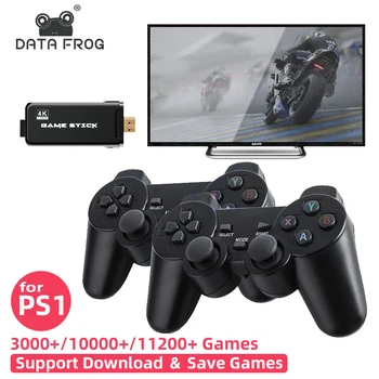 

DataFrog HDMI Video Game Console For PS1 With 3000/10000 Games 2.4G Wireless Double Controller Gamepad and Russian Game Optional
