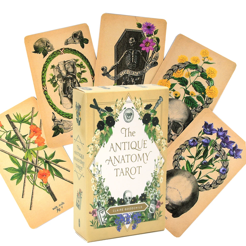 Cartas de juego de mesa de The Antique Anatomy Tarot, barman místico, oráculo, Moonology, WitchesThe Wild desconocido, Mystic Mondays