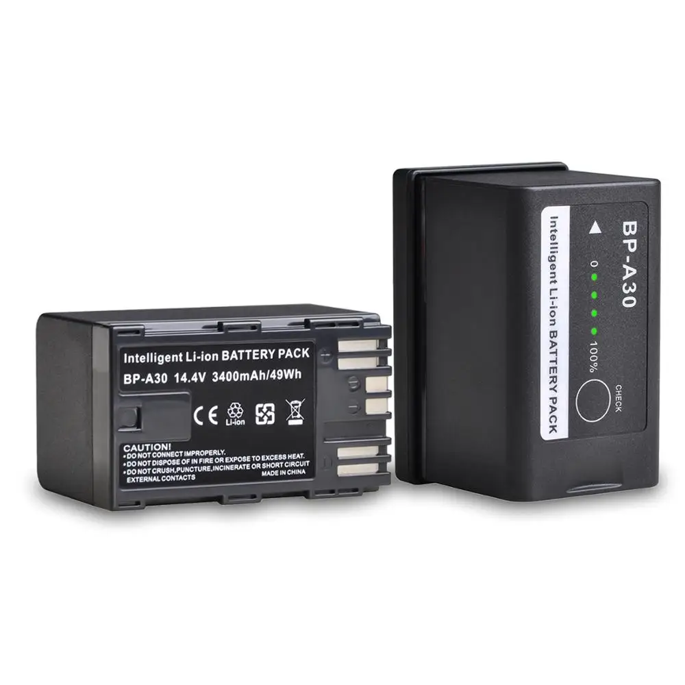 Batteria Batmax 3400Mah Bp-A30 Per Canon Ca-Cp200L Eos C200 Eos C200 Pl Eos C200B Eos C300 Mark Ii Eos C300 Mark Ii Pl Xf705