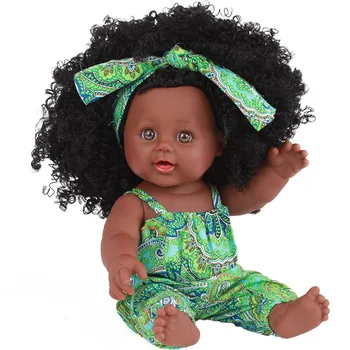 

Baby Toys Kids Infant Toddler Black Girl Dolls African American Play Dolls Lifelike 12 inch Baby Play Dolls Gifts For Baby