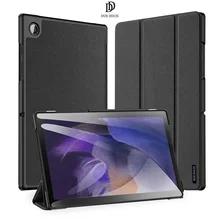 Coque de téléphone Samsung Galaxy Tab A8 2021, étui de luxe en PU + TPU, veille intelligente, triple support, Protection complète avec aimant