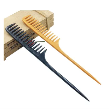 

2 Colors New Portable Wide Tooth Comb Black Plastic Heat-resistant Large Wide Tooth Comb For Hair Styling Tool