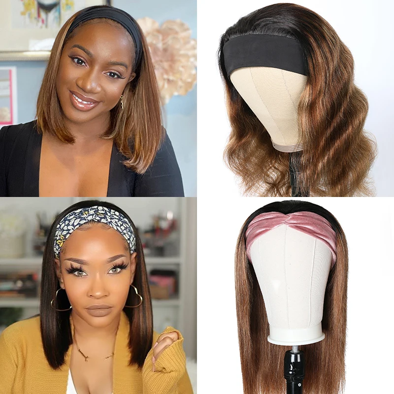 Headband Wig Human Hair Julia Hair Body Wave Headband Wig Julia