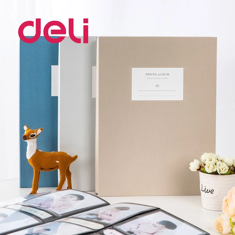 

Deli 1PCS Family Commemorative Album Large Capacity 5/6 inch Collecting Money Baby album Insert Photo Storage Office Supplies