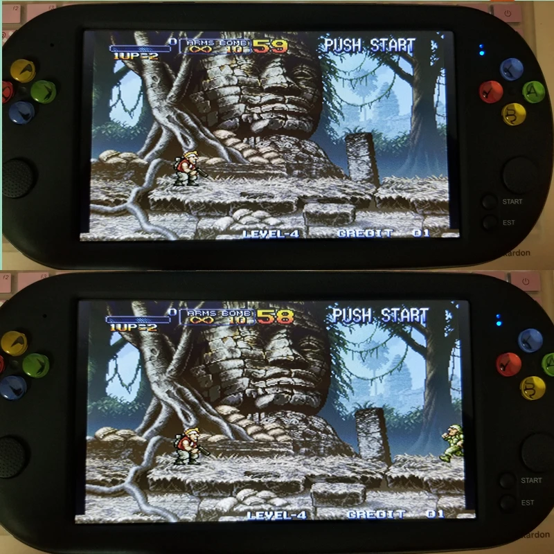 Портативная 7 дюймовая ретро консоль для видеоигр ps1 игр neogeo 8/16/32 бит 8 гб с 1500
