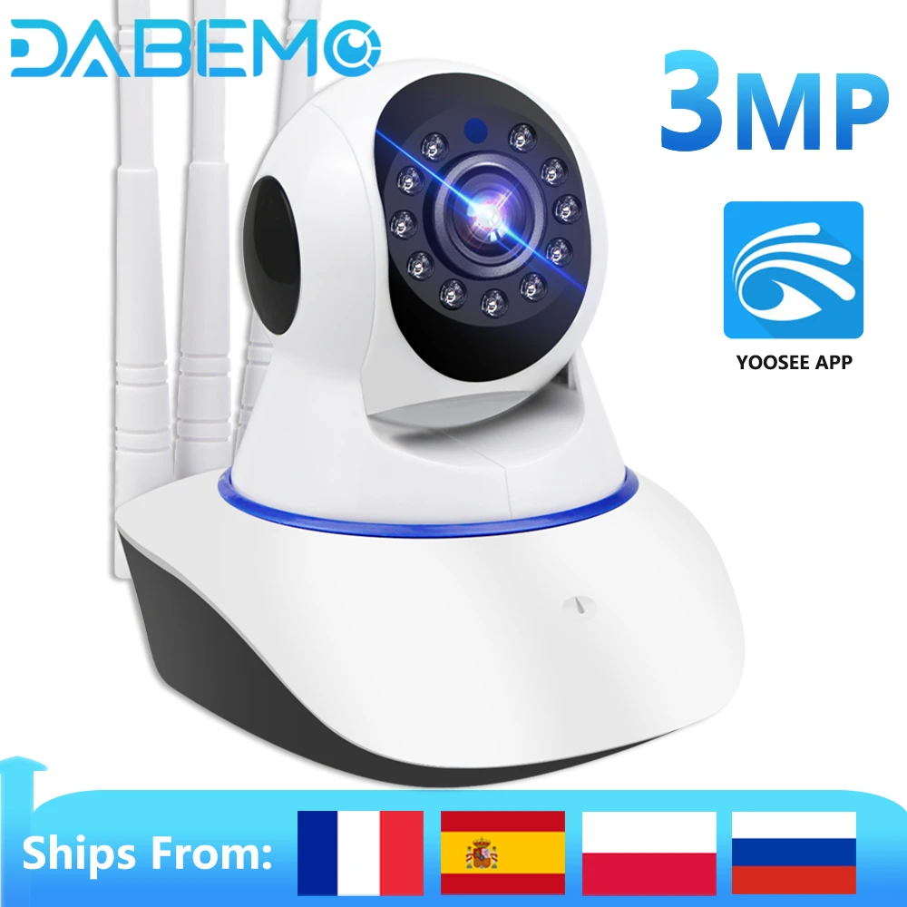 3MP HD WIFI Camera Yoosee Wireless Home Security IP Camera Color Night Vision Two Way Audio Pan