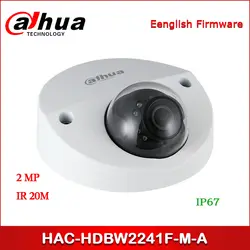 Dahua HAC-HDBW2241F-M-A 2MP мобильный HDCVI ИК купольная камера Аудио в интерфейсе, встроенный микрофон CCTV Камера