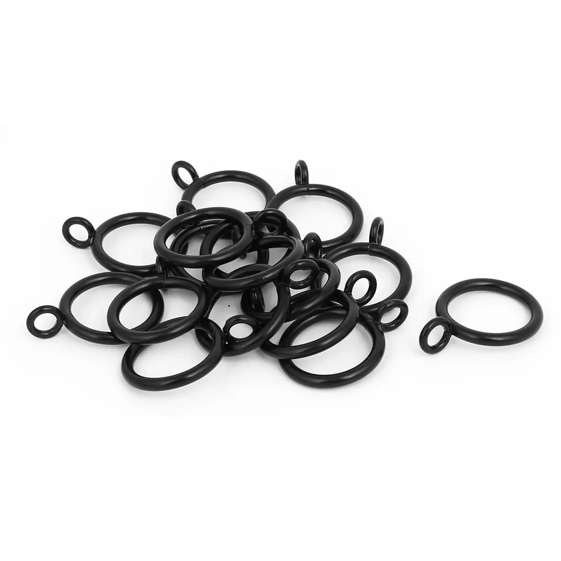 

uxcell Metal Drapes Curtain Eyelet Rings Black 1-inch Inner Diameter 16pcs
